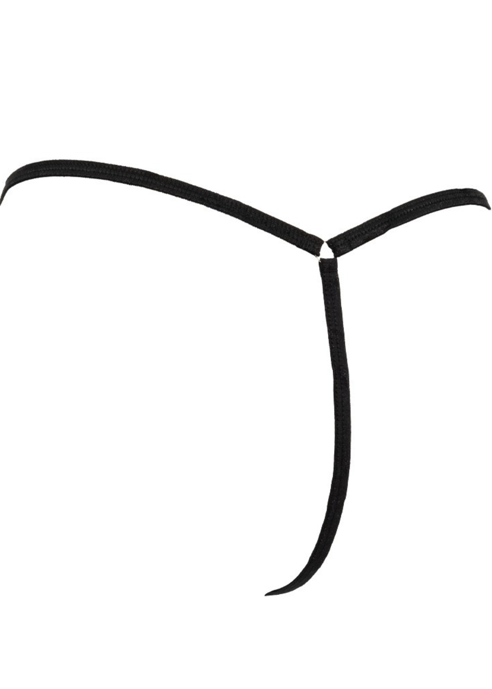 Amorable by Rimba Mini string met rits - One size - Zwart