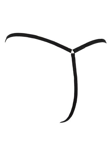 Amorable by Rimba Mini G-String mit Reißverschluss - One Size - Schwarz