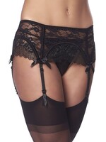 Amorable by Rimba Jarretelgordel met G-string en Kousen - One Size - Rood
