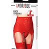 Amorable by Rimba Strapshalter mit G-String und Strümpfen - Rot