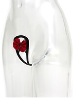 Amorable by Rimba Strapless C-String - One Size - Zwart / Rood