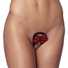 Amorable by Rimba Trägerloser Tanga - One Size - Schwarz / Rot