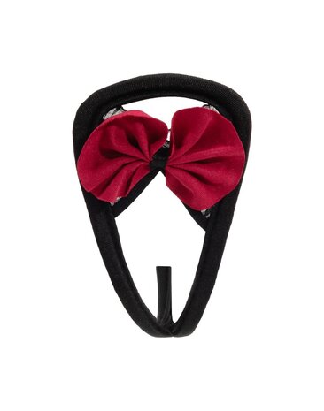 Amorable by Rimba String sans bretelles - Talle unique - Noir / Rouge