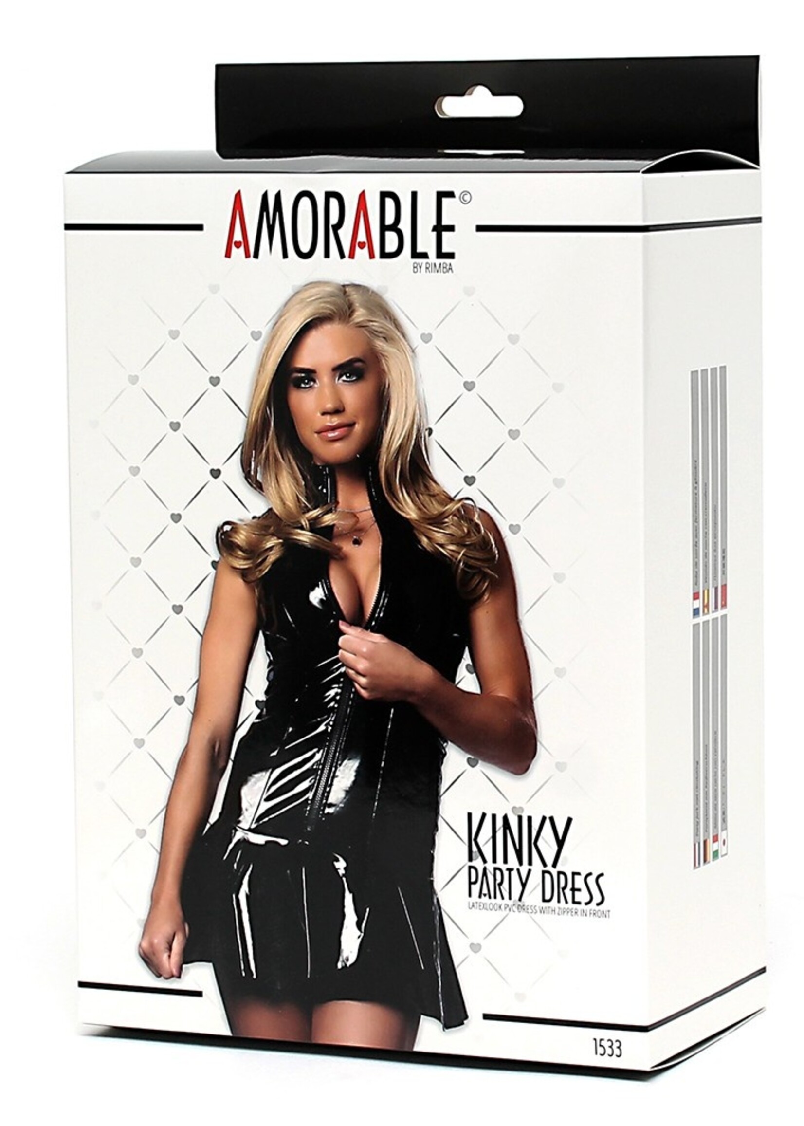 Amorable by Rimba Feestjurk in latexlook - Zwart