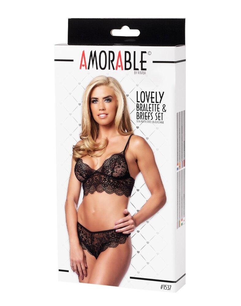 Amorable by Rimba Amorable by Rimba - Brassière avec Culotte  - Noir