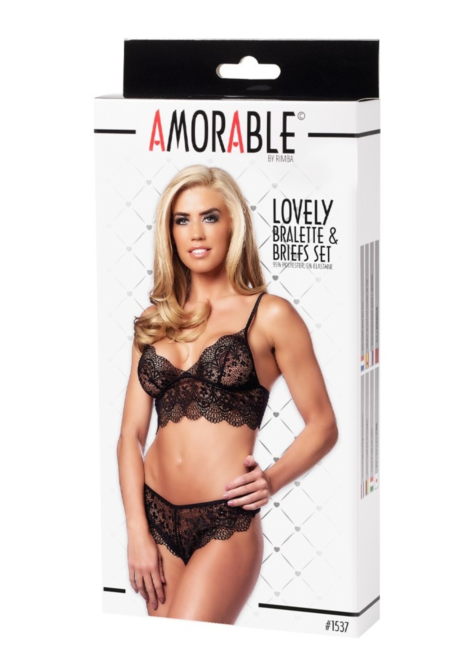 Amorable by Rimba Brassière avec Culotte  - Noir