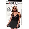 Amorable by Rimba Babydoll met string - Zwart Amorable by Rimba Babydoll met string - Zwart