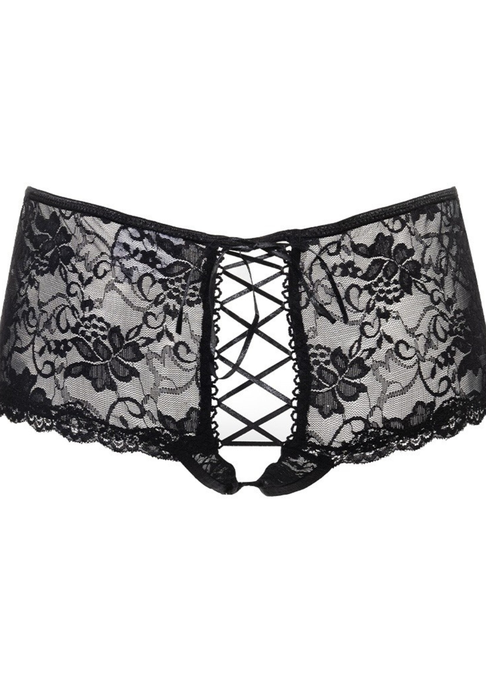 Amorable by Rimba Slip mit offenem Rücken - One Size - Schwarz