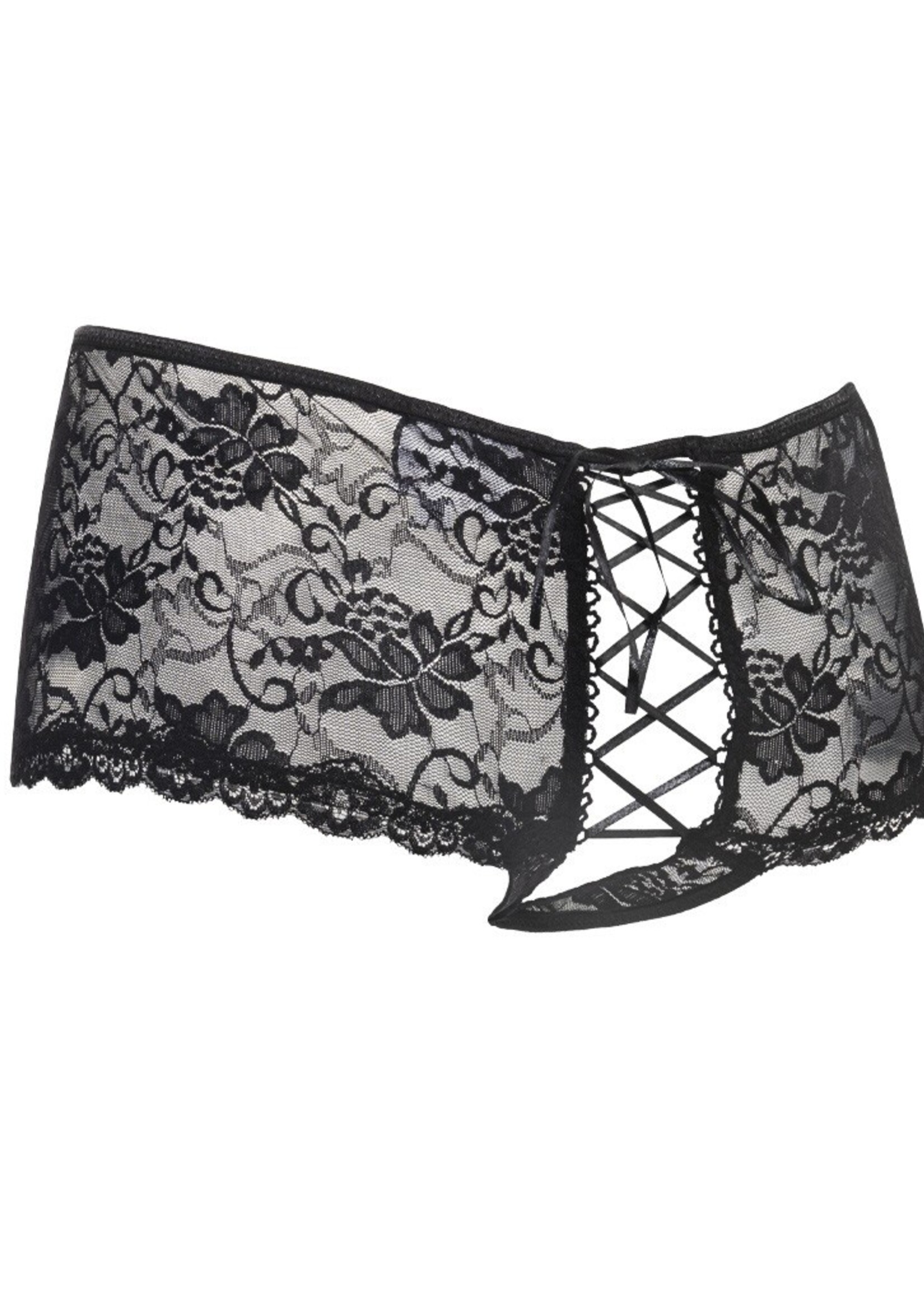 Amorable by Rimba Slip met open achterkant - One Size - Zwart