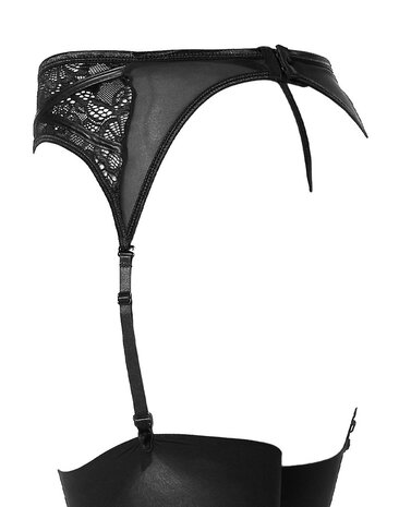 Amorable by Rimba Amorable by Rimba - Suspender with Slip and Stockings - One Size - Black Amorable by Rimba Amorable by Rimba - Suspender with Slip and Stockings - One Size - Black