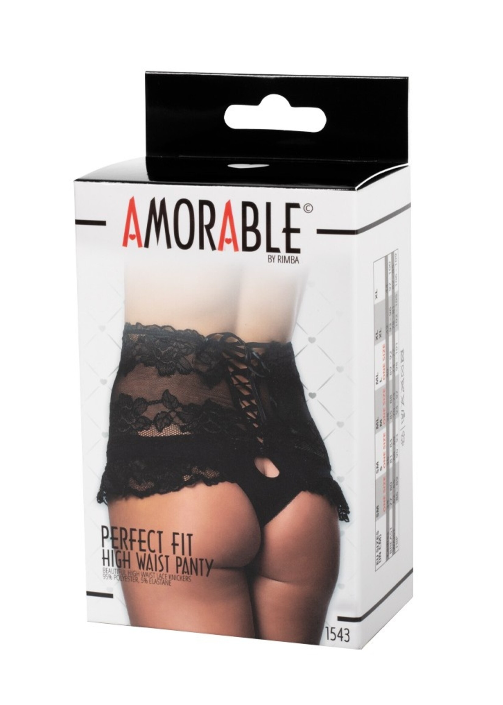 Amorable by Rimba Hoog model slip - Zwart