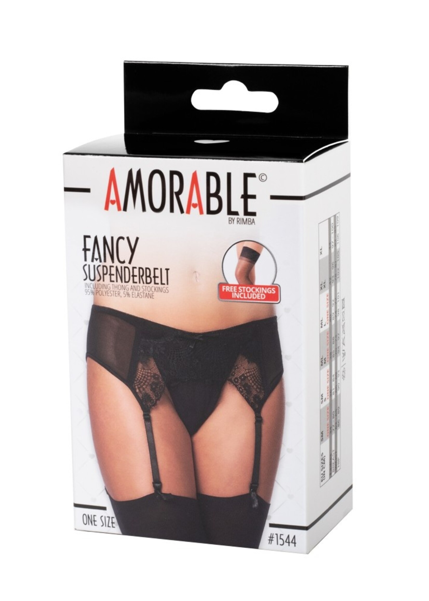 Amorable by Rimba Jarretelgordel met string en kousen - One Size