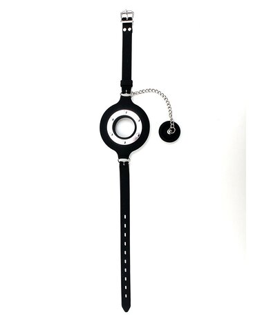 Rimba Latex Play Rimba Latex Play Silicone Mouth Gag with Plug – Open Gag in Black