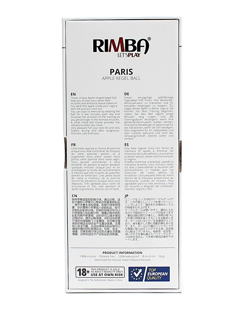 Rimba Toys Rimba Toys - Paris - Apple-Shaped Kegel Ball Ø 4 x 9 cm Rimba Toys Rimba Toys - Paris - Apple-Shaped Kegel Ball Ø 4 x 9 cm