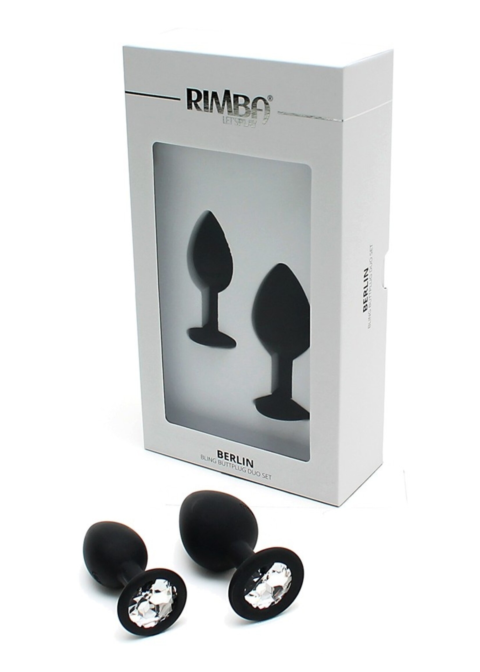 Rimba Toys Berlin - Bling Buttplug Duo set - Ø 2.8 x 7.2 / Ø 3.8 x 8 cm