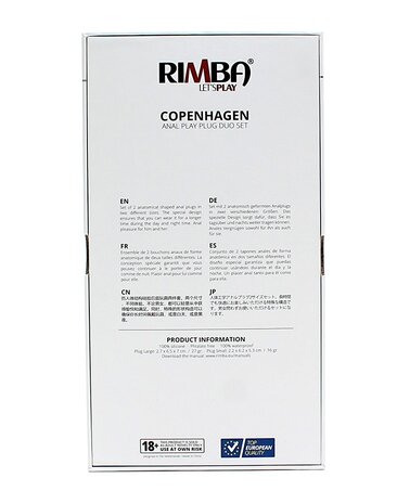 Rimba Toys Copenhagen anal plugs - 2.7 x 6.5 x 7 cm / 2.2 x 6.2 x 5.3 cm