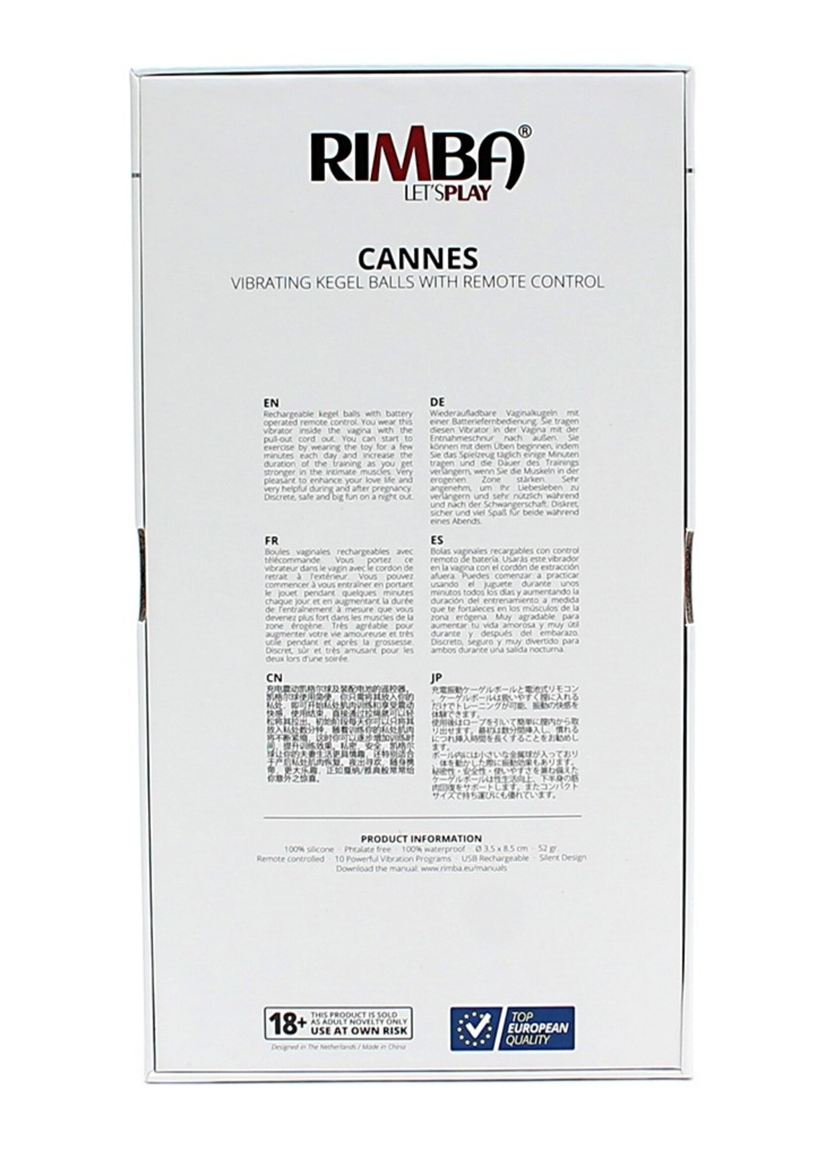 Rimba Toys Cannes – Vibro-Ei mit Fernbedienung