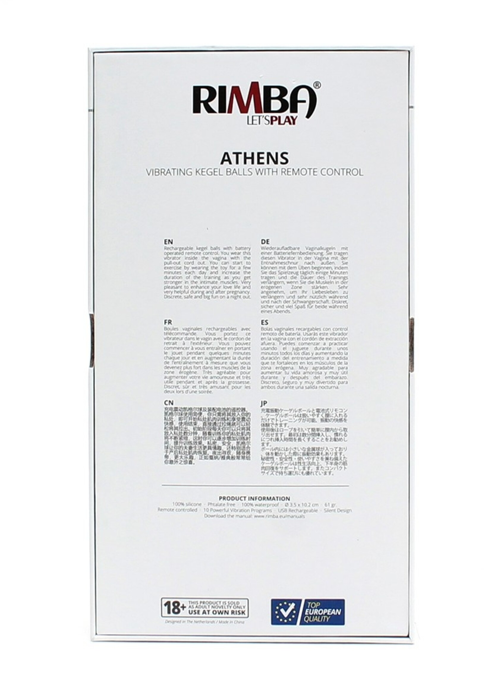 Rimba Toys Athens – Vibro-Ei mit Fernbedienung