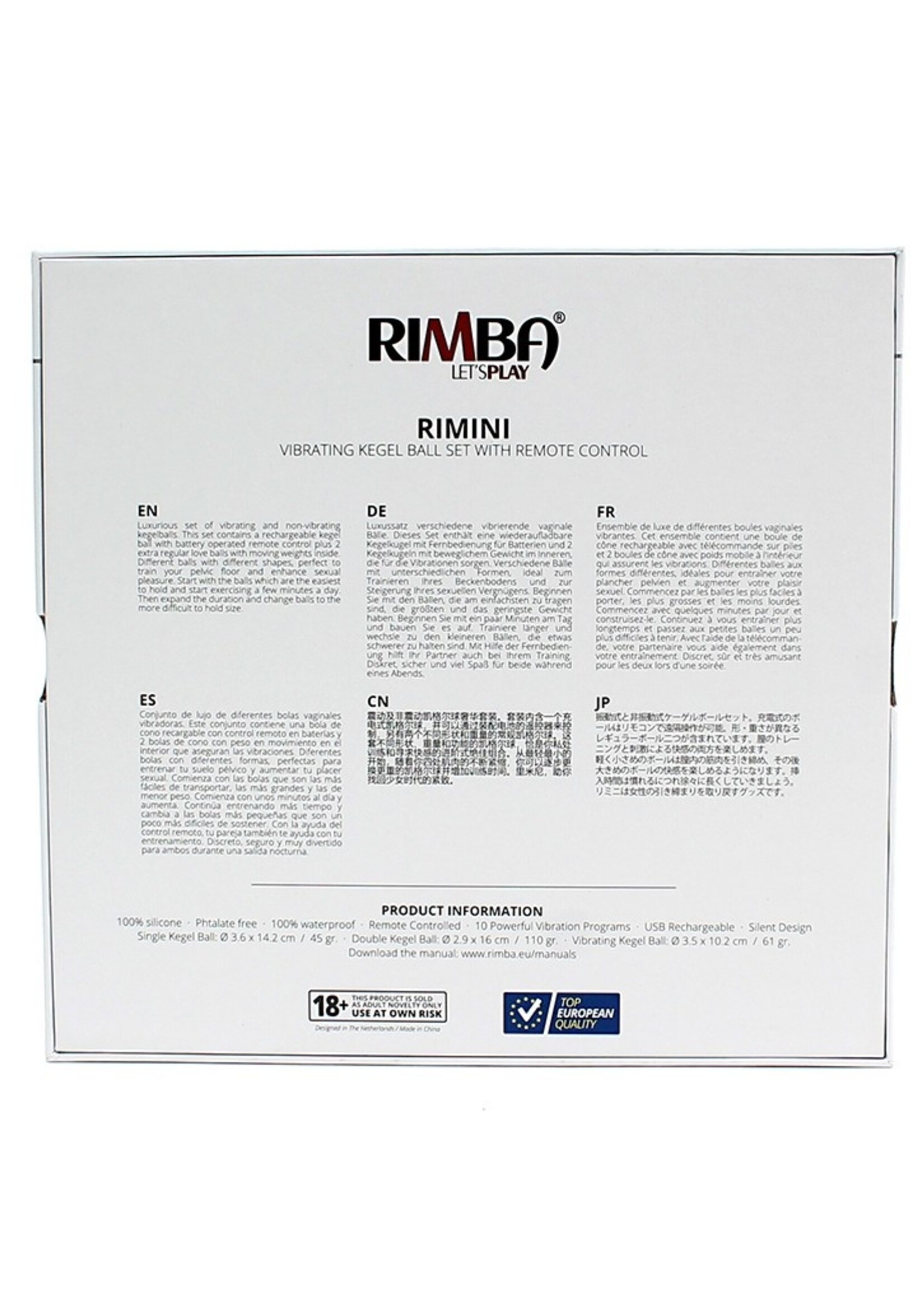 Rimba Toys Rimini kegel ball training set
