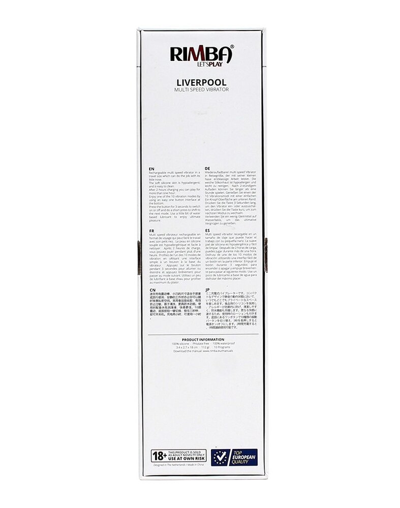 Rimba Toys Liverpool – Klassieke vibrator voor precieze stimulatie Rimba Toys Liverpool – Klassieke vibrator voor precieze stimulatie