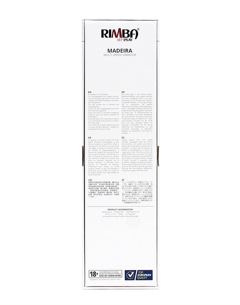 Rimba Toys Madeira – Vibrator met G-spot stimulatie Rimba Toys Madeira – Vibrator met G-spot stimulatie