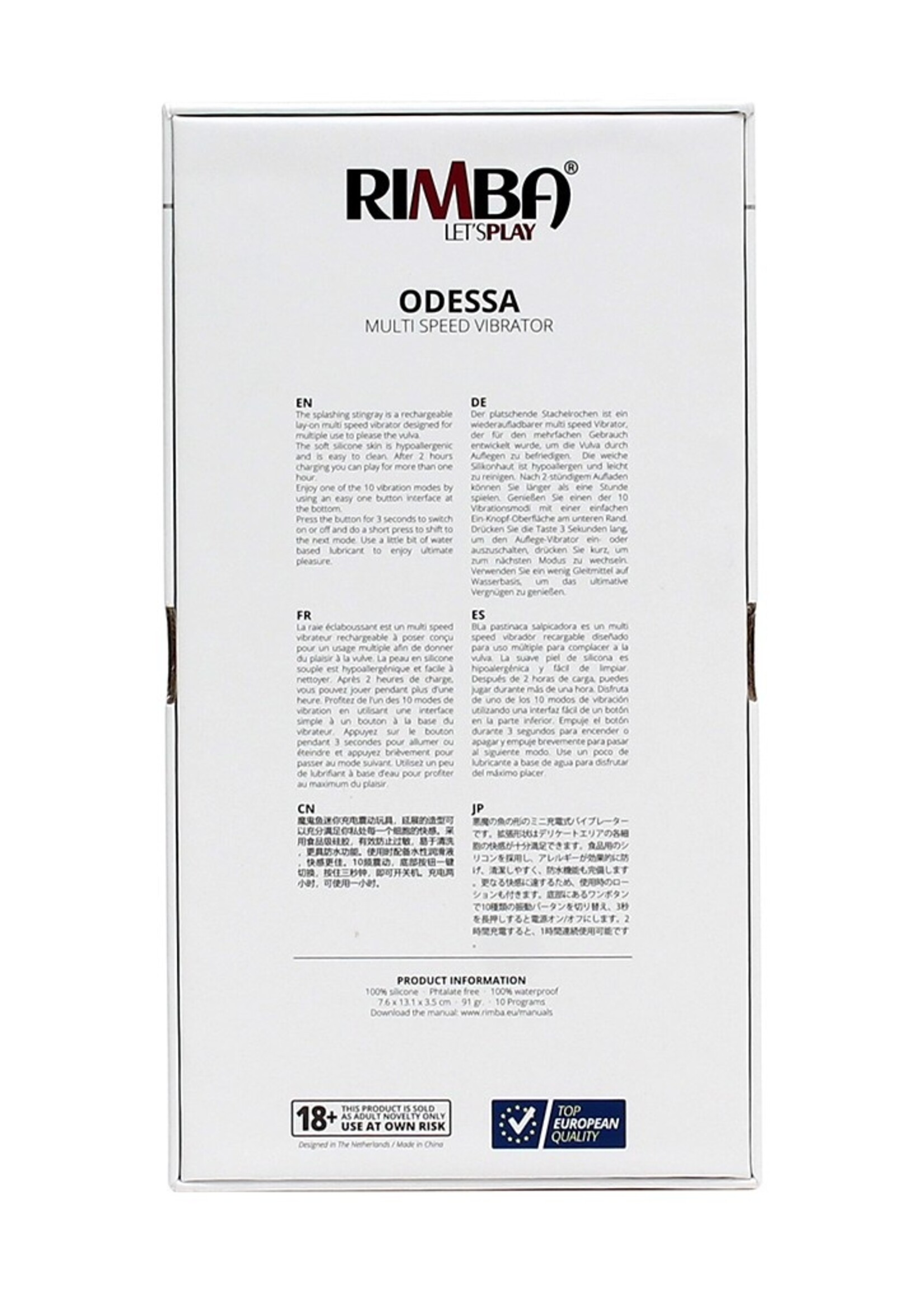 Rimba Toys Odessa – Klitoris Vibrator für Vulvastimulation