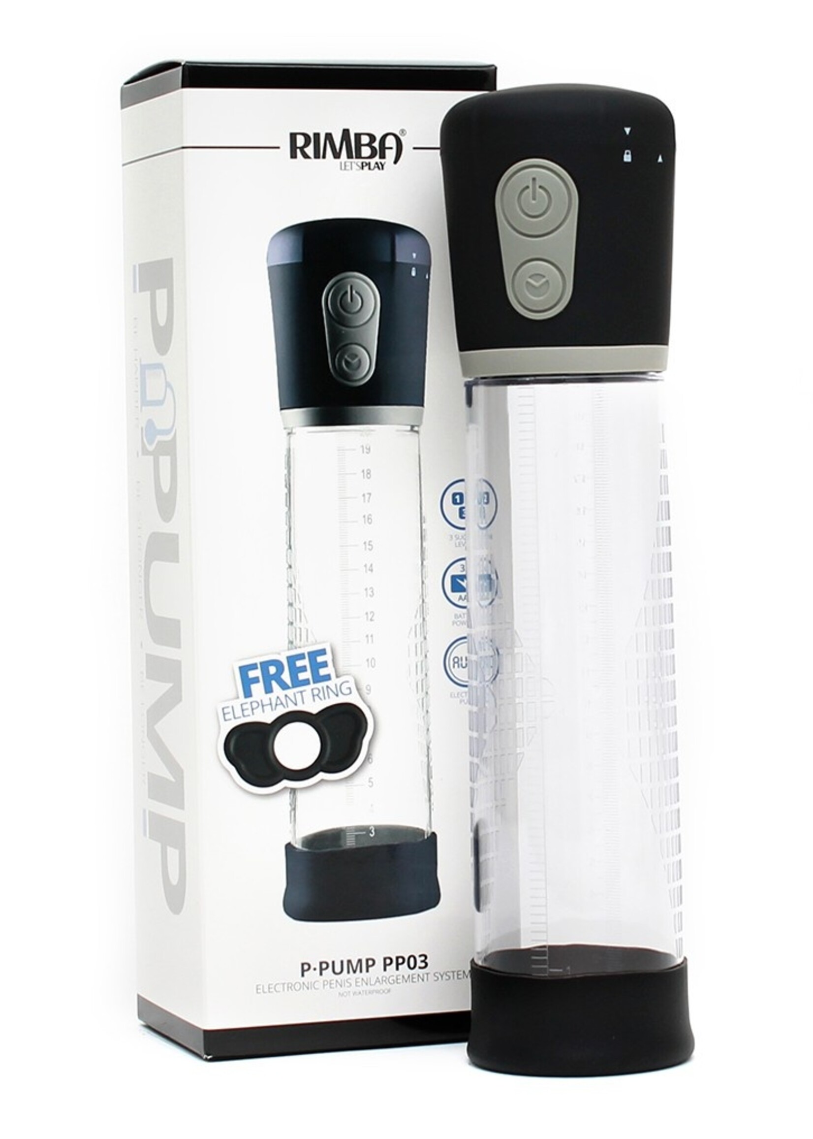 Rimba P-Pump PP03 - penispomp met 3 zuigniveaus