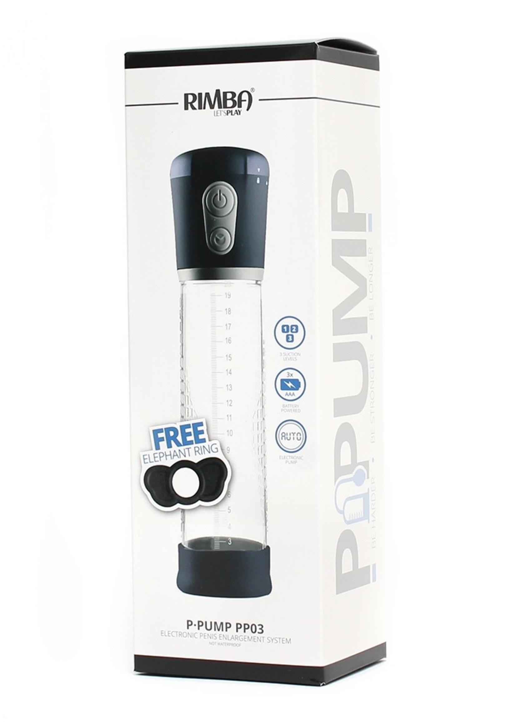 Rimba P-Pump PP03 - penispomp met 3 zuigniveaus