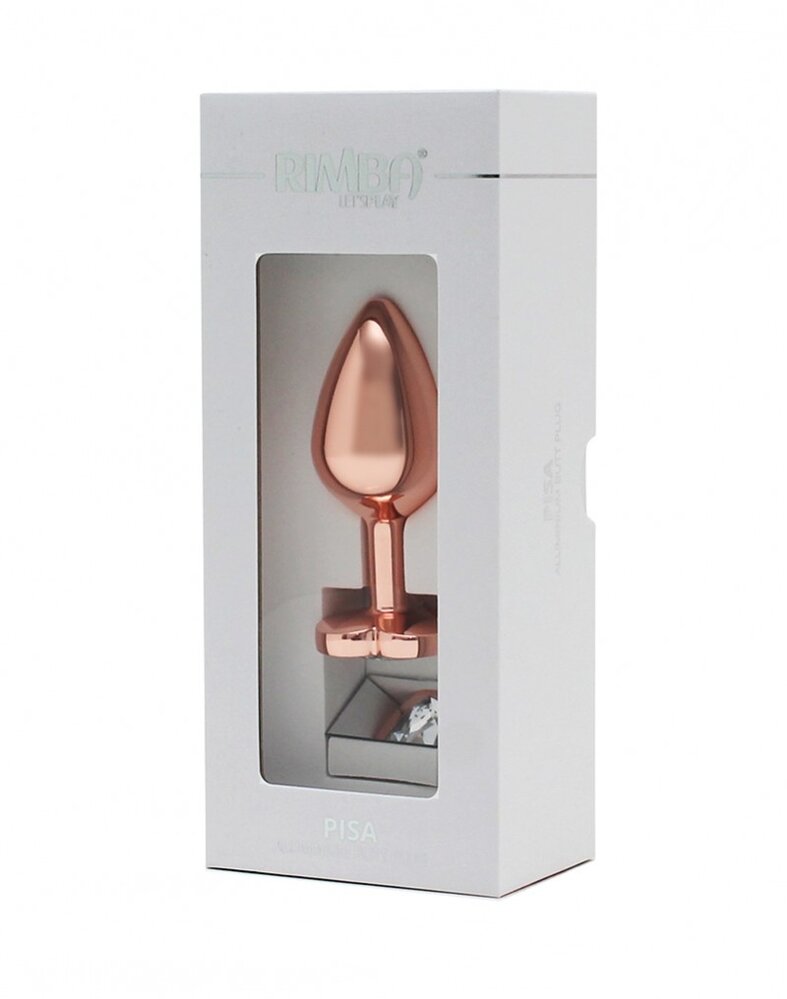 Rimba Toys Pisa - Heart Shaped Butt Plug - Rose Gold