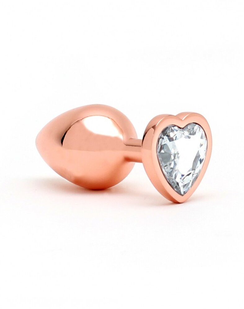 Rimba Toys Pisa - Heart Shaped Butt Plug - Rose Gold
