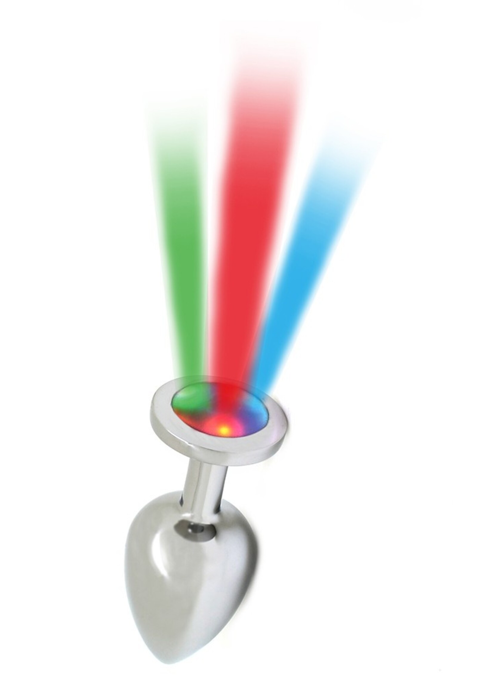 Rimba Toys Pisa - Butt Plug avec Lumières LED - Argent