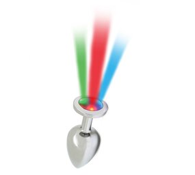 Rimba Toys Pisa - Butt Plug mit LED Leuchten - Silber Rimba Toys Pisa - Butt Plug mit LED Leuchten - Silber