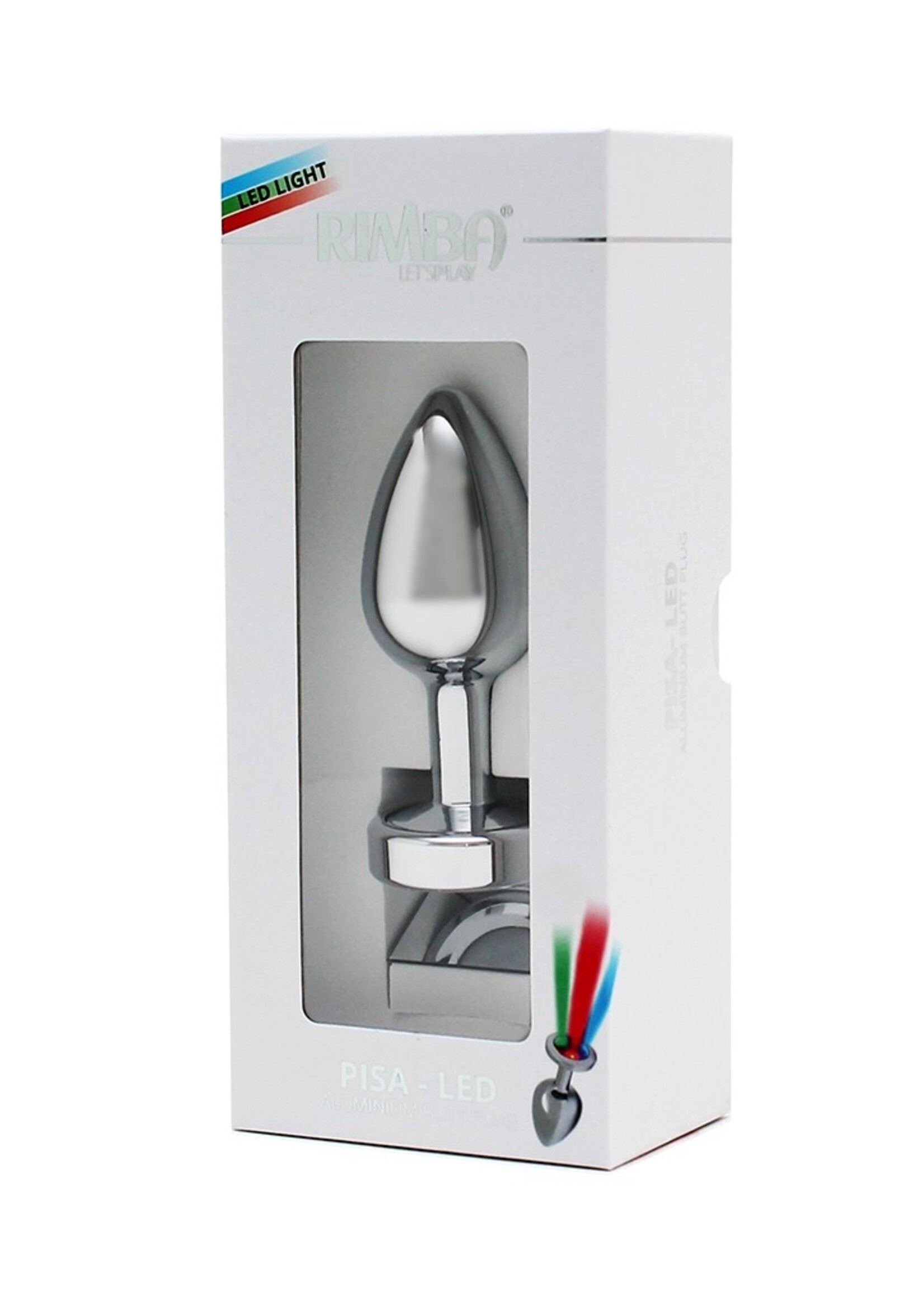 Rimba Toys Pisa - Butt Plug avec Lumières LED - Argent