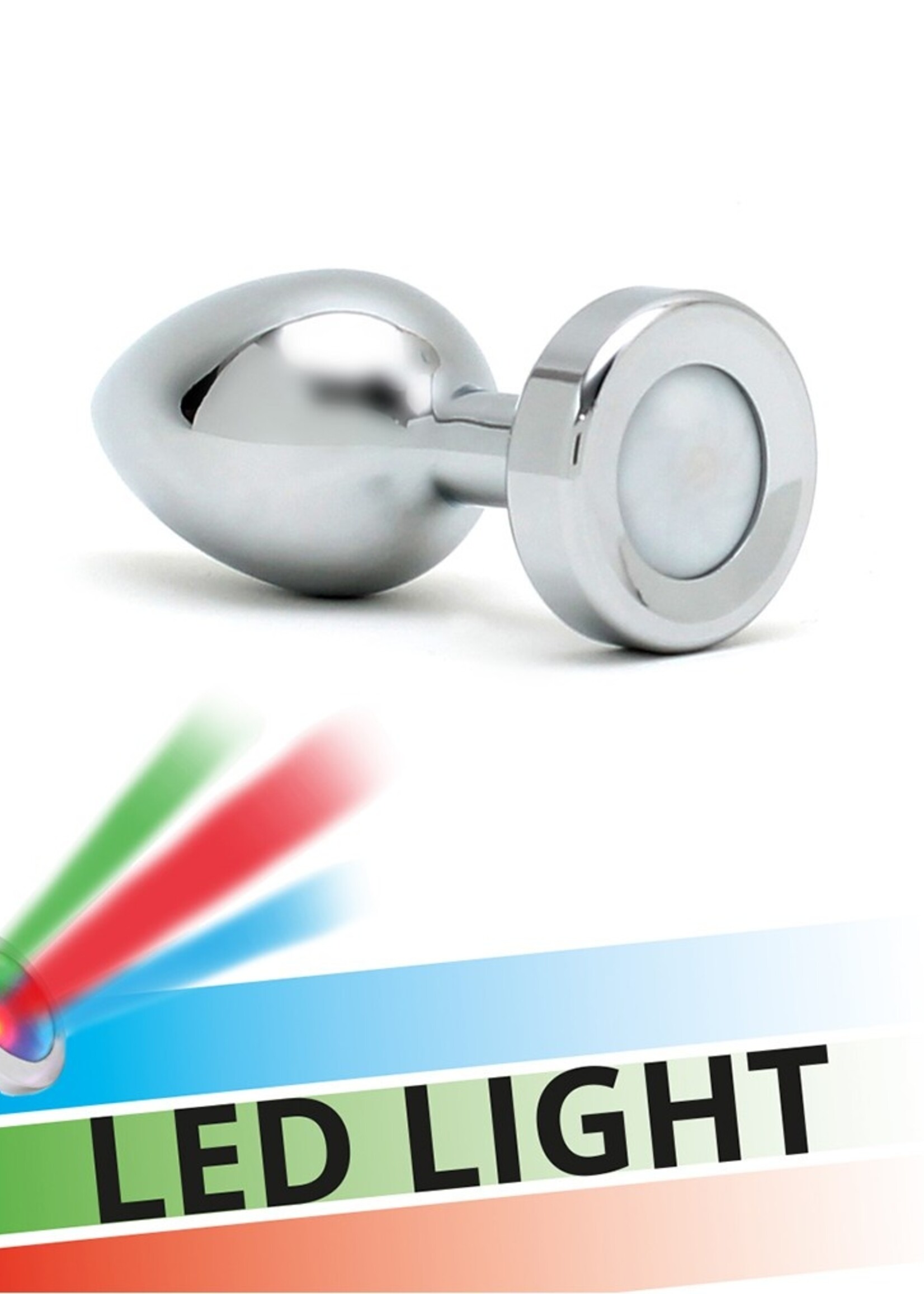 Rimba Toys Pisa - Butt Plug avec Lumières LED - Argent