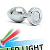 Rimba Toys Pisa - Butt Plug avec Lumières LED - Argent