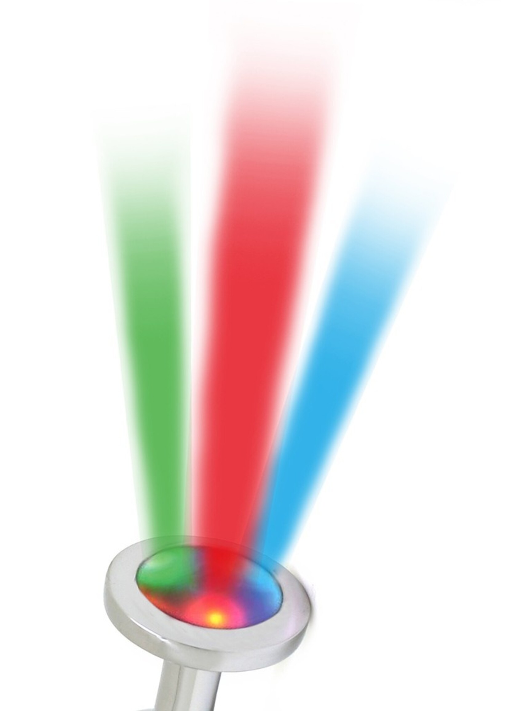 Rimba Toys Pisa - Butt Plug avec Lumières LED - Argent