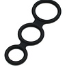 Rimba Latex Play Rimba Triple Penis Ring Zwart - Siliconen Rimba Latex Play Rimba Triple Penis Ring Zwart - Siliconen