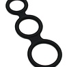Rimba Latex Play Rimba Triple Penis Ring Zwart - Siliconen Rimba Latex Play Rimba Triple Penis Ring Zwart - Siliconen