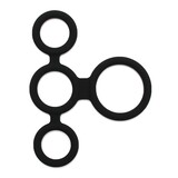 Rimba Latex Play Quatro Cock Ring en Ball Splitter Rimba Latex Play Quatro Cock Ring en Ball Splitter