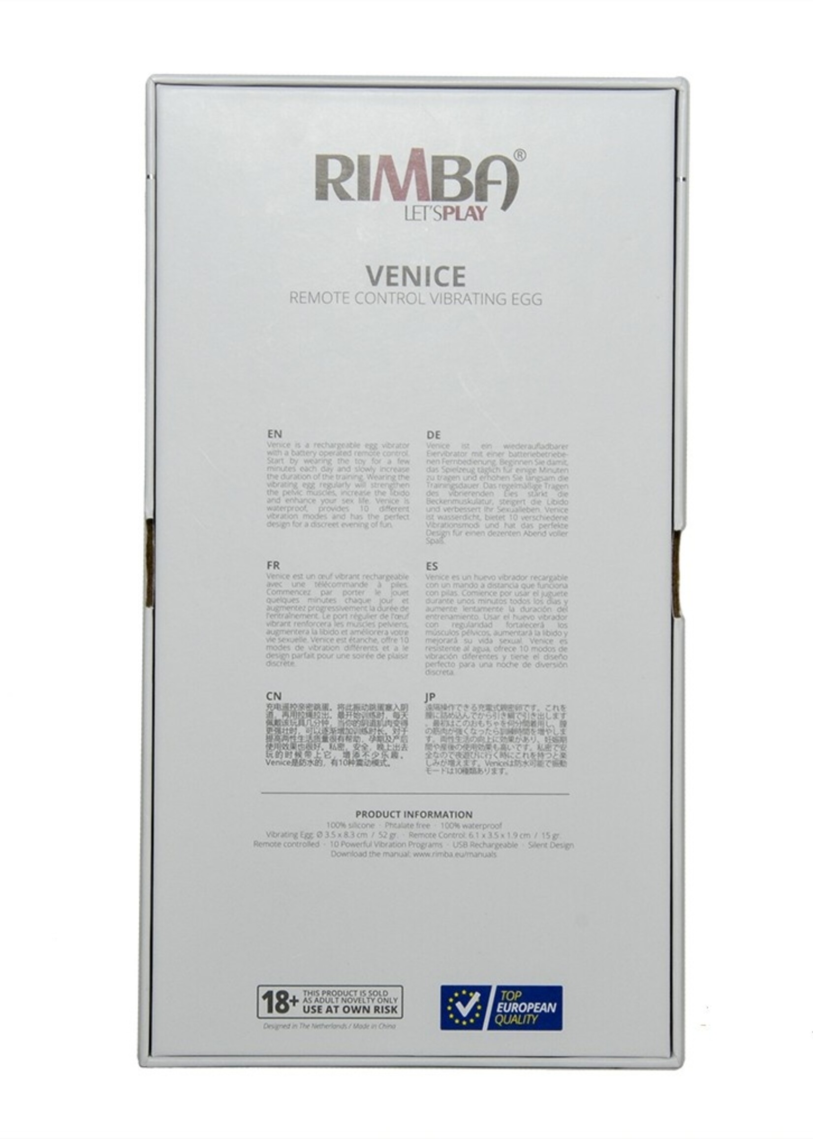 Rimba Toys Venetië – Trillend ei met afstandsbediening