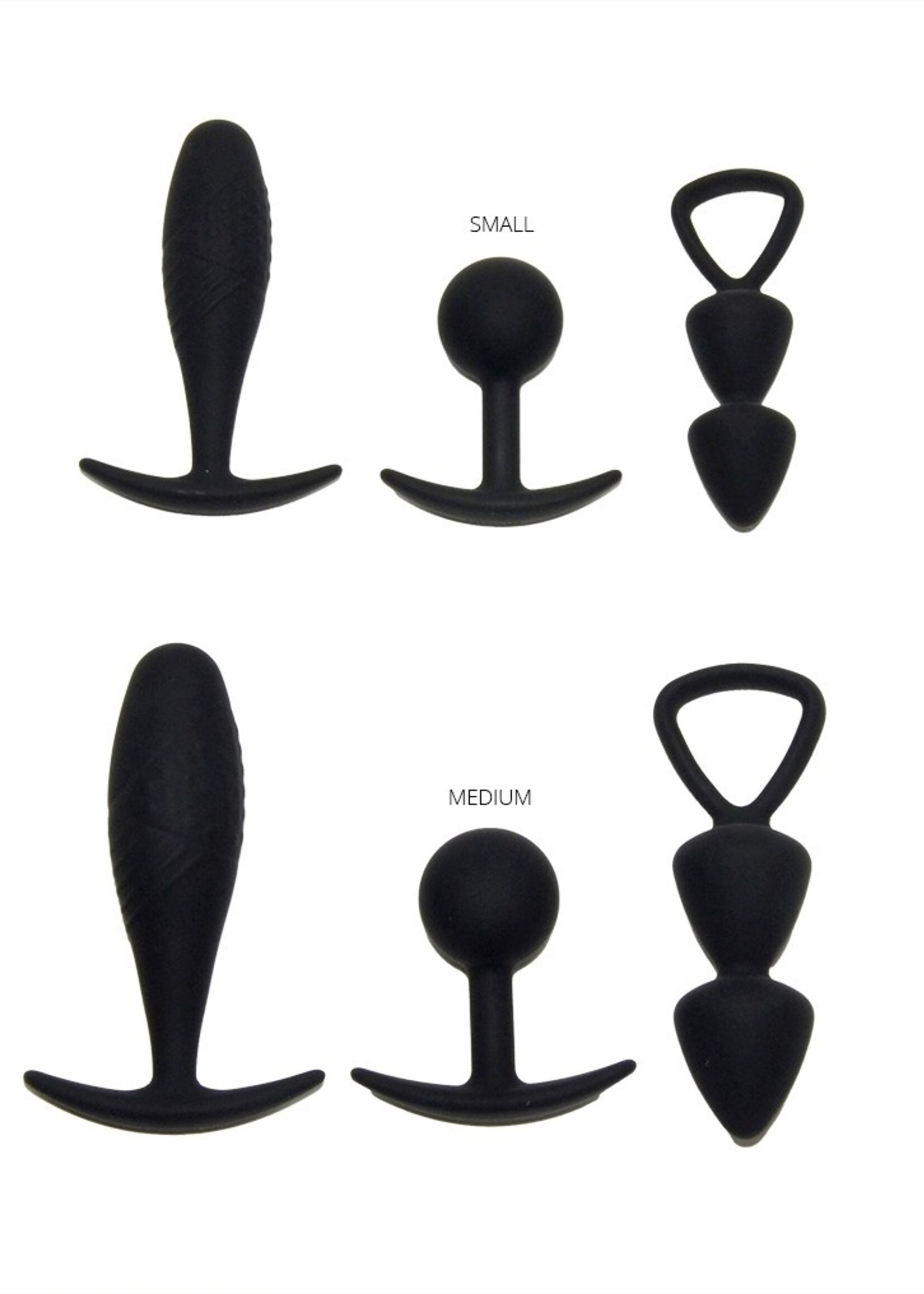 Rimba Toys Basel – Anale plugset S 6,9-10,2 cm Ø2,8-3,2 cm