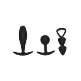 Rimba Toys Basel - Set of Butt Plugs Maat M - Zwart