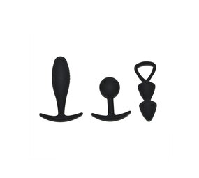 Rimba Toys Basel - Set of Butt Plugs Maat M - Zwart