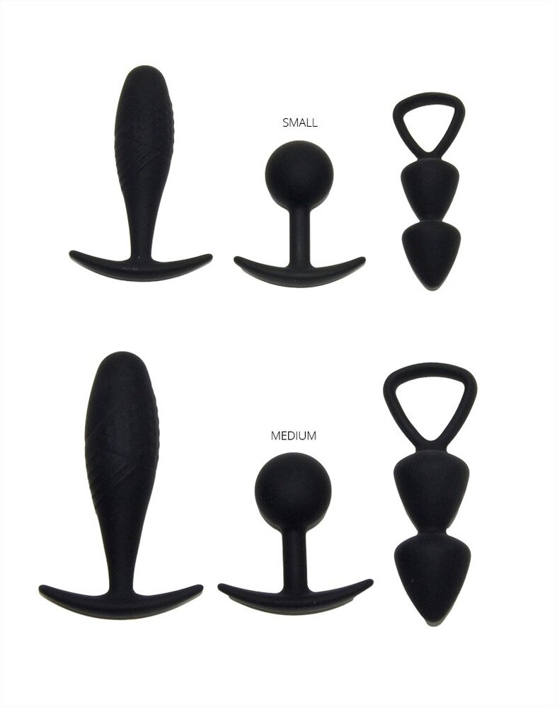 Rimba Toys Rimba Toys - Basel - Set of Butt Plugs Size M - Black Rimba Toys Rimba Toys - Basel - Set of Butt Plugs Size M - Black