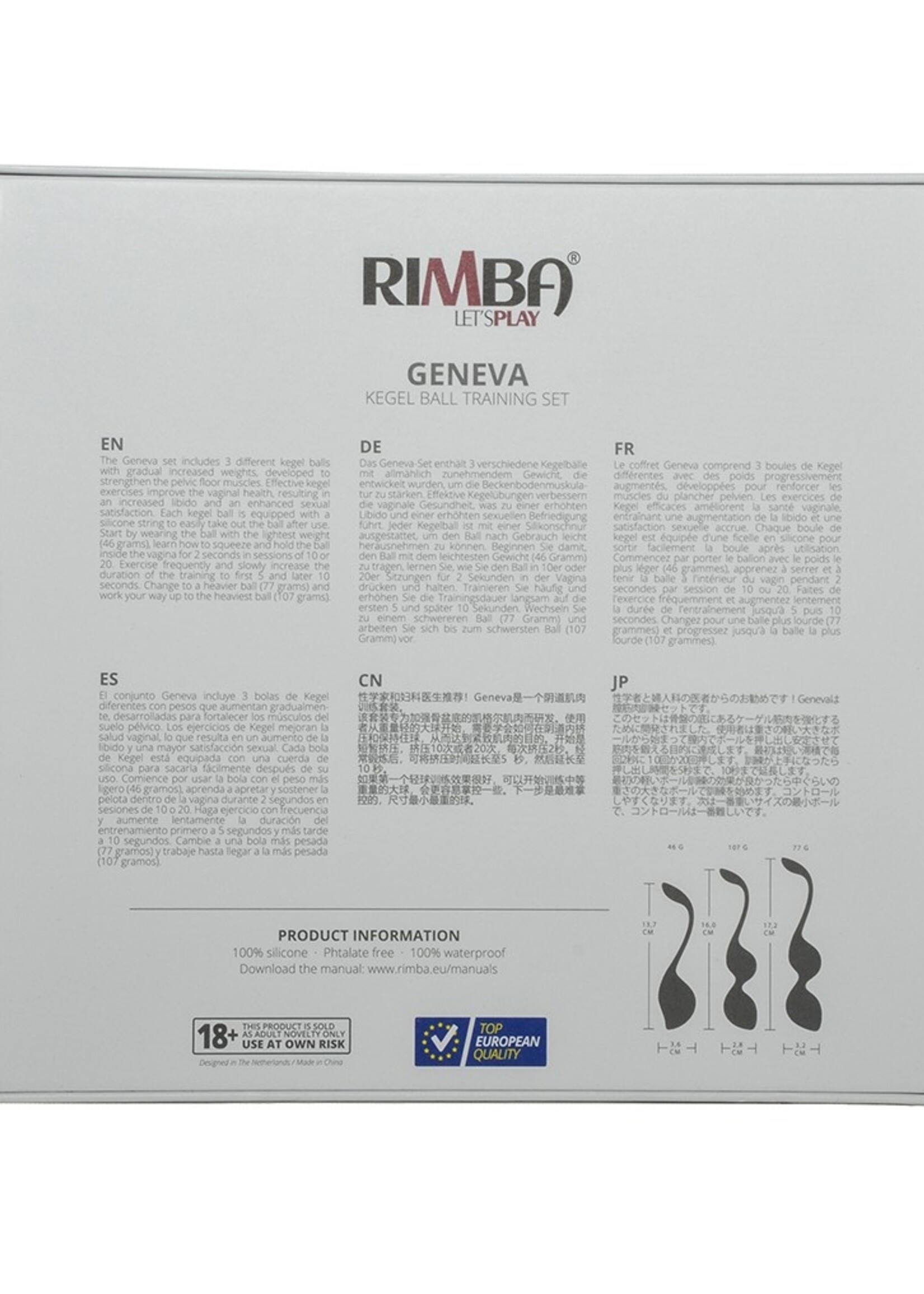 Rimba Toys Geneva – Kegel Balls Trainingsset mit Trainingsgewichten