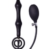 Rimba Latex Play Plug anal gonflable avec double ballon et pompe - Noir