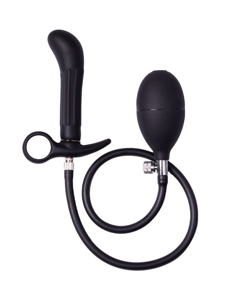 Rimba Latex Play Rimba Latex Play - Inflatable Anal Plug with Pump - Black