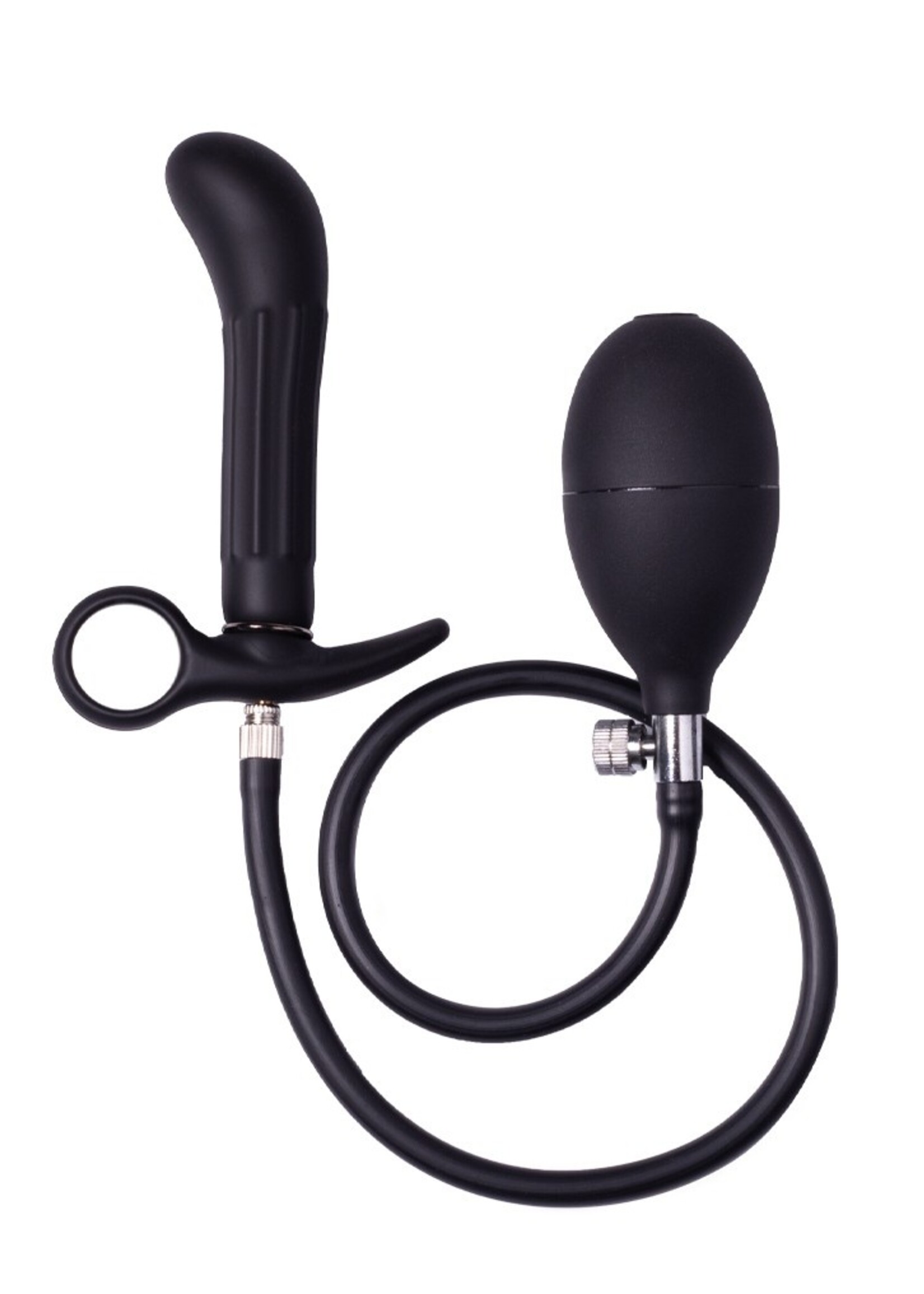 Rimba Latex Play Plug anal gonflable avec pompe - Noir