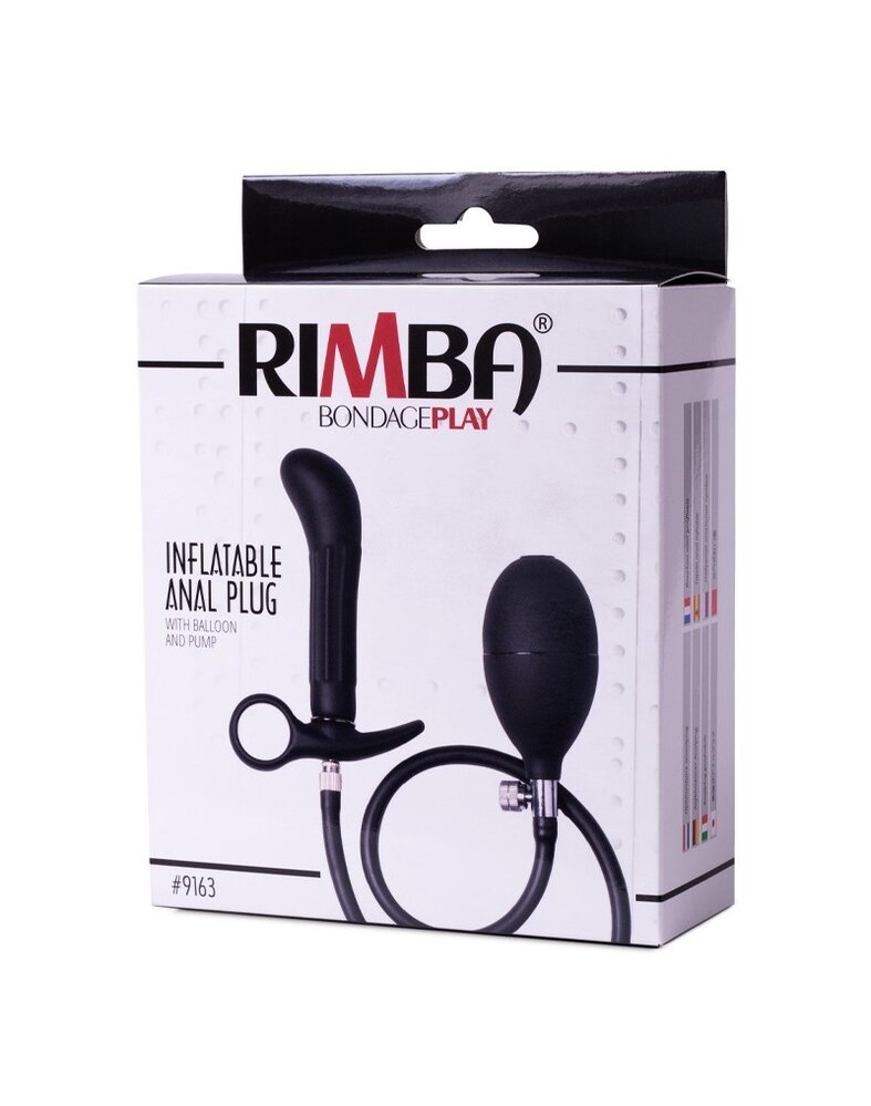 Rimba Latex Play Plug anal gonflable avec pompe - Noir
