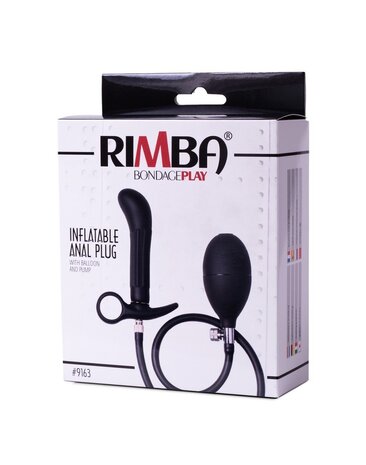 Rimba Latex Play Rimba Latex Play - Inflatable Anal Plug with Pump - Black